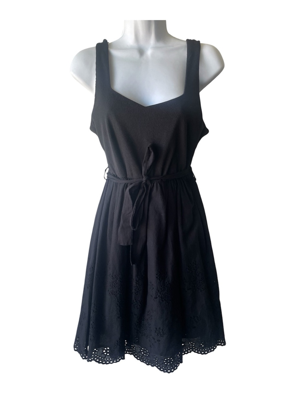 Passport Black Sleeveless Tie-Waist Mini Dress
